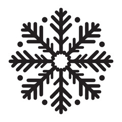 Unique Snowflake Silhouette Vector for Holiday Themes
