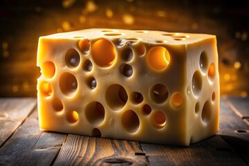 Long Exposure Swiss Cheese Macro Photography - Close Up Holey Texture Image