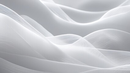 Abstract White Fabric Wave Pattern Design