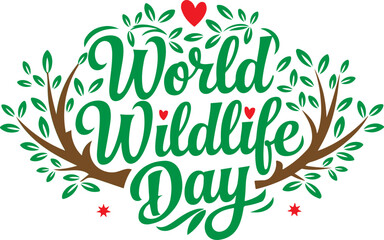  world wildlife day typography
