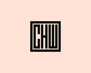 CHW logo design vector template. CHW