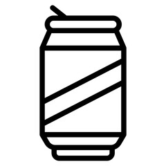 Aluminum can Line Icon