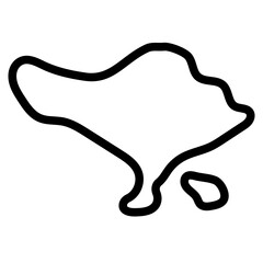 Bali island Line Icon