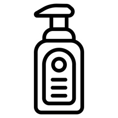 Body lotion Line Icon