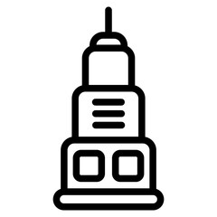 City building Line Icon