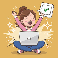 Flat illustration showing digital icons using various technologies in telecommunications