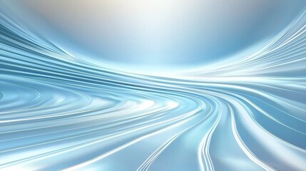A smooth, flowing abstract design featuring shades of blue, creating a serene and futuristic atmosphere.