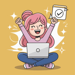 Flat illustration showing digital icons using various technologies in telecommunications