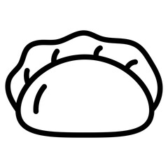 Dumpling Line Icon