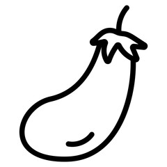 Eggplant Line Icon
