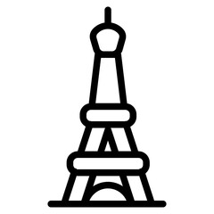 Eiffel Tower Line Icon