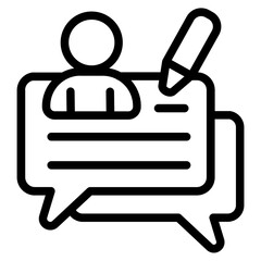 Feedback Line Icon