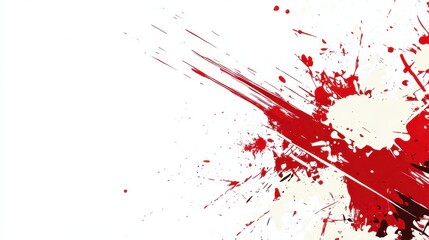 Fototapeta premium Red ink splatter grunge texture vector illustration, perfect for paint splash design, card, and wallpaper