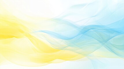 Celestial Flow: Abstract Watercolor Wash in Yellow and Blue Hues 