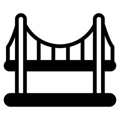 Golden Gate Bridge Glyph Icon