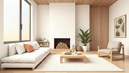 Modern Minimalist Living Room Interior Design Cozy Home Decor