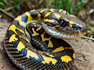 Obraz premium snake in the grass