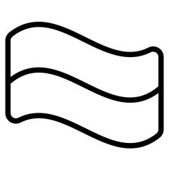 Indonesian flag Line Icon