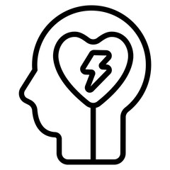 Mental health Line Icon