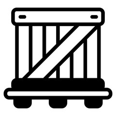 Wooden box Glyph Icon