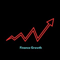 Finance graph with arrow