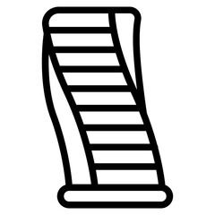 Twisted dubai building Line Icon