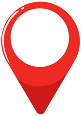 Red Location Pin Icon Illustration