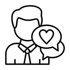 Customer Feedback Outline Style Icon