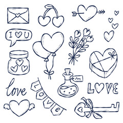 Doodle Love Hand Drawn Cute Heart