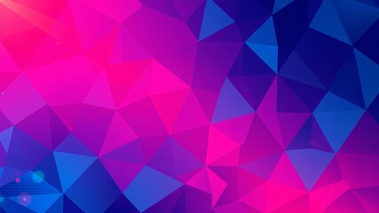Obraz premium Blue Red Geometric Halftone Wallpapers - Digital Art Banners