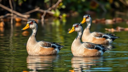 Obraz premium Cape Teal Ducks - Stunning Wildlife Photography - Bright Colors - High Resolution