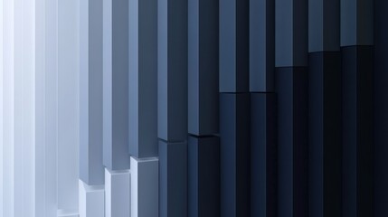 Obraz premium Abstract Blue and White Rectangular Columns Design