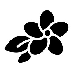 Frangipani flowers Solid Icon