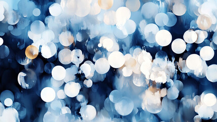 Abstract Blue Bokeh Light Background