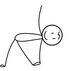 Hand drawn Cartoon sportsman stickman