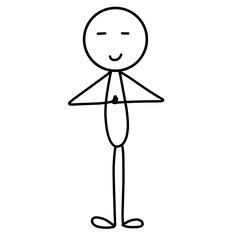 Hand drawn Cartoon sportsman stickman