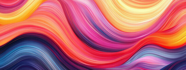 Fototapeta premium Colorful wavy abstract oil painting background with vibrant hues