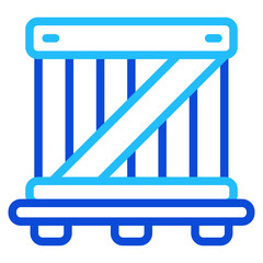 Wooden box Duoline Icon