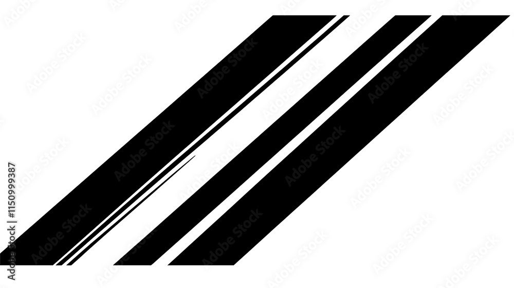 Poster Abstract black parallel lines diagonal design.