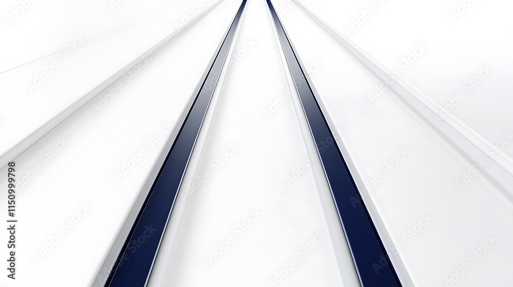 Poster abstract white lines converging to a point.