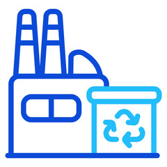 Recycling plant Duoline Icon