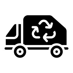 Recycling truck Solid Icon