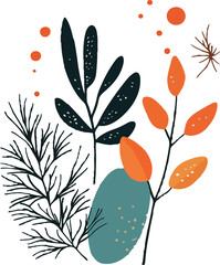 Abstract Botanical Composition