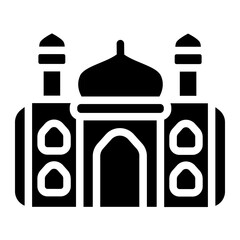 Taj Mahal Solid Icon