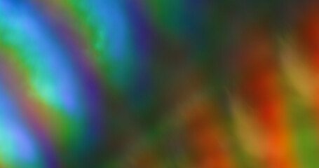 Blurred colorful glow. Light flare sparks. Defocused leak blue orange rays rainbow flickers beam gradient lens on abstract art background.