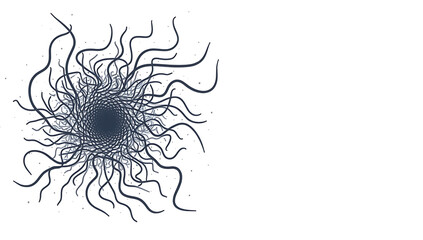 Obraz premium “Illustration of Mental Overload vs. Clarity” – A split-frame concept with one side showing tangled lines and chaos, and the other side showing a clean, open space, representing mental overload versus