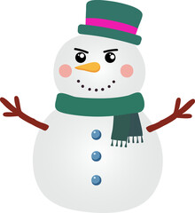 cute snowman cartoon, merry christmas holiday