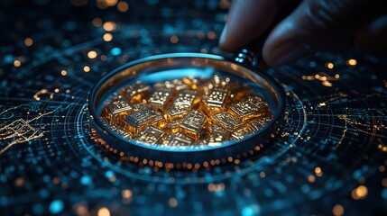 Digital Gold Economy & Wealth Concept