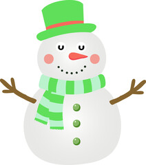 cute snowman cartoon, merry christmas holiday