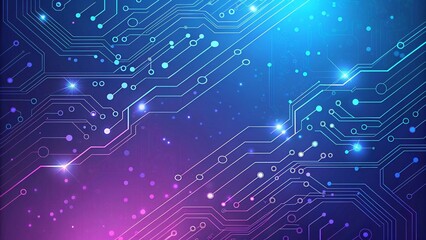 Obraz premium Blue and Purple technology background circuit